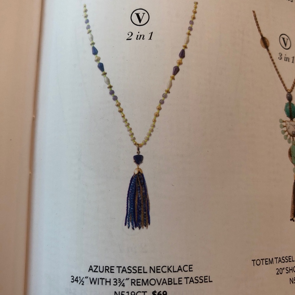 Stella & Dot Azure Tassel Necklace